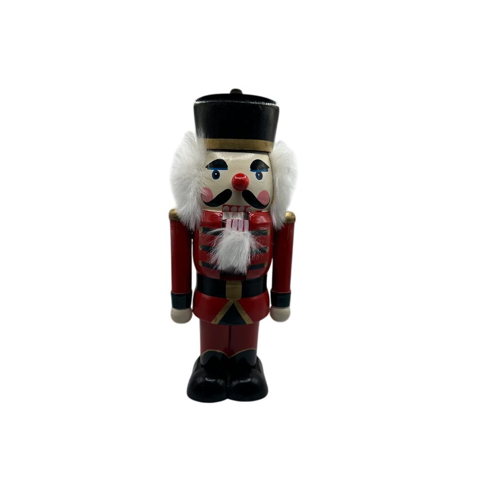Traditional Wooden Christmas Nutcracker Soldier Holiday Decor Red Military Style